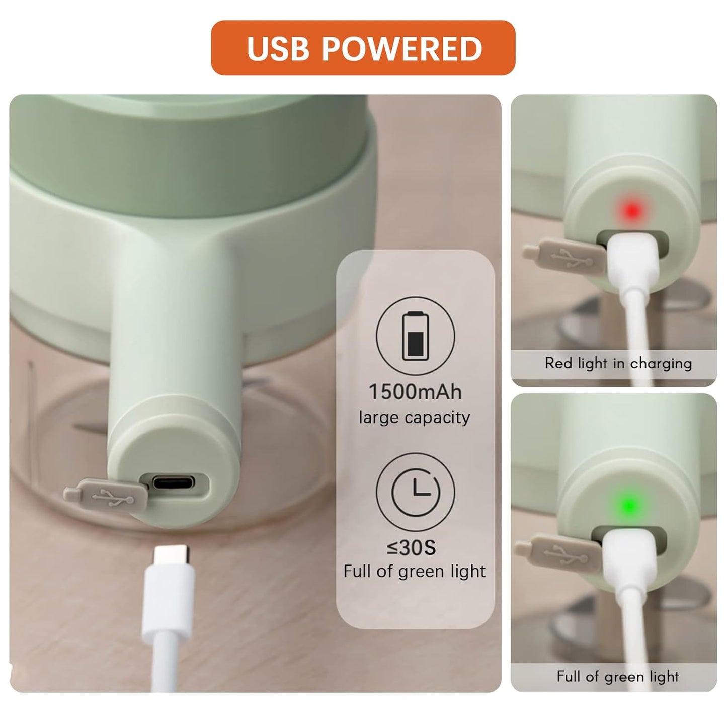 4 in 1 Portable Electric Vegetable Cutter Set