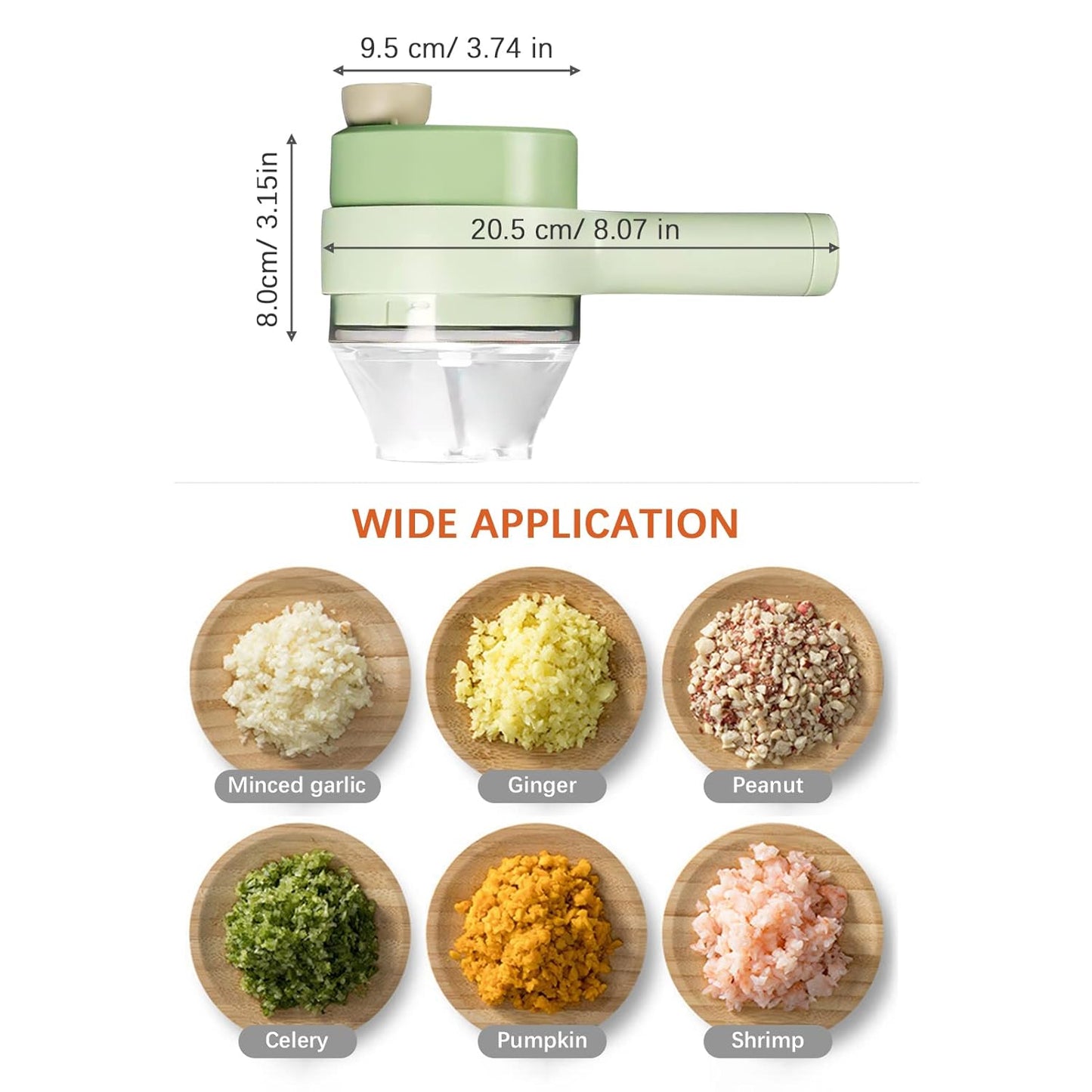 4 in 1 Portable Electric Vegetable Cutter Set