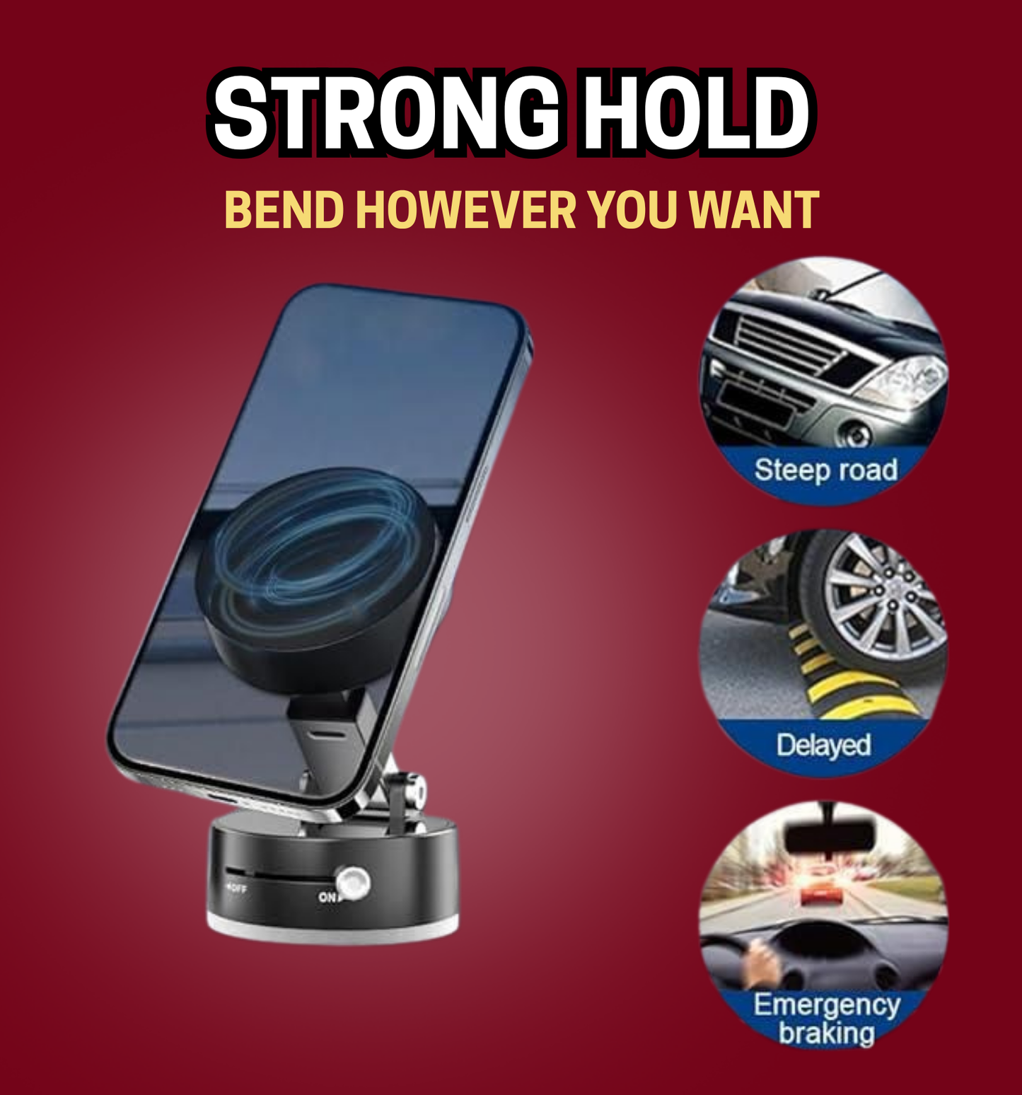 Vacuum Magnetic Phone Holder
